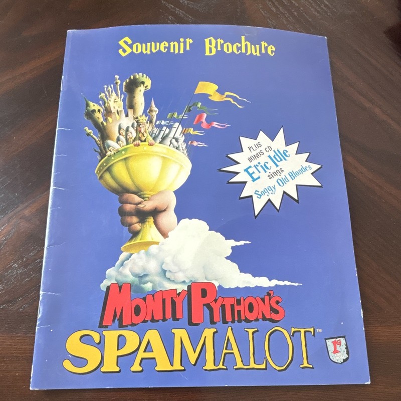 Monty Python’s Spamalot Souvenir Program/Brochure w/ CD (Eric Idle)
