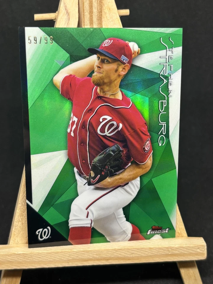 STEPHEN STRASBURG 2015 FINEST GREEN /99 BASEBALL CARD #25 - WASHINGTON NATIONALS - Image 1 of 2