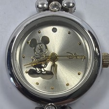Elegant Womens Mickey Mouse 2 Tone Link Bracelet Watch MCK313 New Battery Clean
