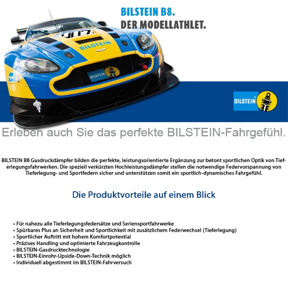 4x BILSTEIN B8 PERFORMANCE STOSSDÄMPFER VA+HA für VW T5 TRANSPORTER MULTIVAN BUS - Bild 4 von 4