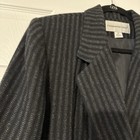 Fundamental Things Women’s Vintage Black Wool Striped Blazer Size 18 — photo 5