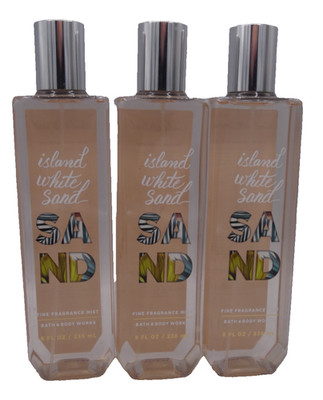 3 Bath & Body Works ISLAND WHITE SAND Fragrance Mist Spray Retired Free Ship