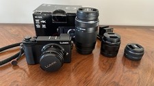 Panasonic Lumix DC-GX9 Mirrorless Camera and 4 lenses 