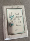 Vintage 1990's Thank heaven for little boys wall plaque baby decor — photo 2