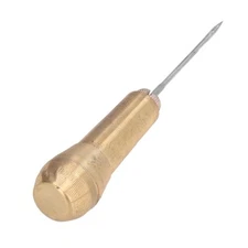Leather Sewing Awl Hand Stitch Needle Tool Kit Set With Brass Handle For.