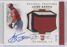 2018 Panini National Treasures Gold 8/49 Jaime Barria #51 Auto 1u6