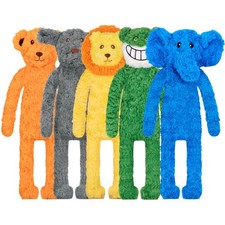 SHARLOVY No Stuffing Dog Toys 5 Pack, Crinkle Interactive Squeaky Dog Toy Boredo