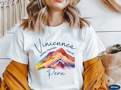 Rainbow Mountain T-Shirt Travel Gift for Peru Trip Lovers Souvenir Tee