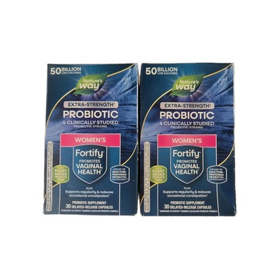 2-Nature's Way Women's Extra Strength 50 Billion Probiotic 30x2=60 Caps 11/26 +