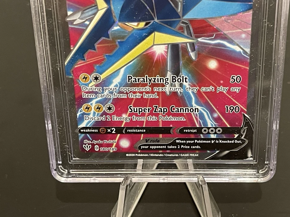 Pokemon 2020 Darkness Ablaze Vikavolt V 180/189 CGC 9 NM Blue Slab with Subs - Image 4 of 4