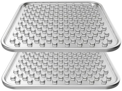 Feedoo Double Layer Stainless Steel Lick Mat for Dogs & Cats, Chew-Proof &