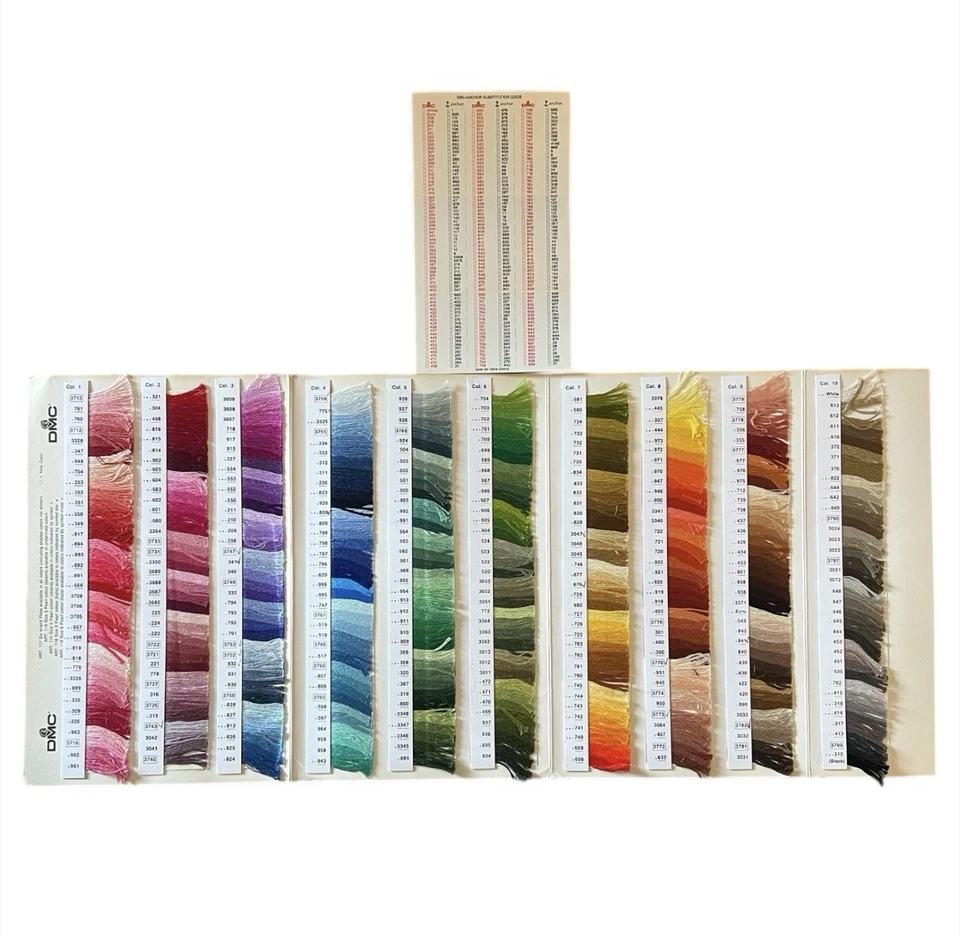 DMC Stitcher's Color Guide 360 Six Strand Embroidery Floss Samples Pearl Cottons - Image 2 of 3