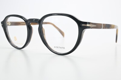 DAVID BECKHAM Brille Modell DB 7086 0WM 49-21 145 Black Pattern Acetate Panto