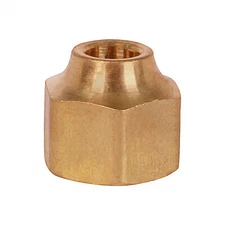 Highcraft 1/2" x 3/8" in Short Reducing Nut Flare Pipe Fittings O.D Forged Brass