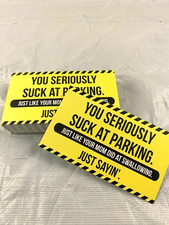 50 YOU SERIOUSLY SUCK  PARKING Bad Parking Card Fake Ticket Prank Joke Gag Gift