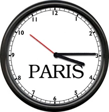 Time Zone Dubai New York Paris London Tokyo Travel Map Gift Sign Wall Clock