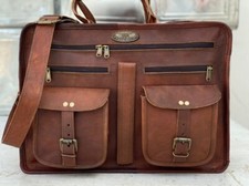 Borsa messenger a tracolla da uomo in pelle per laptop per ufficio collage sc...