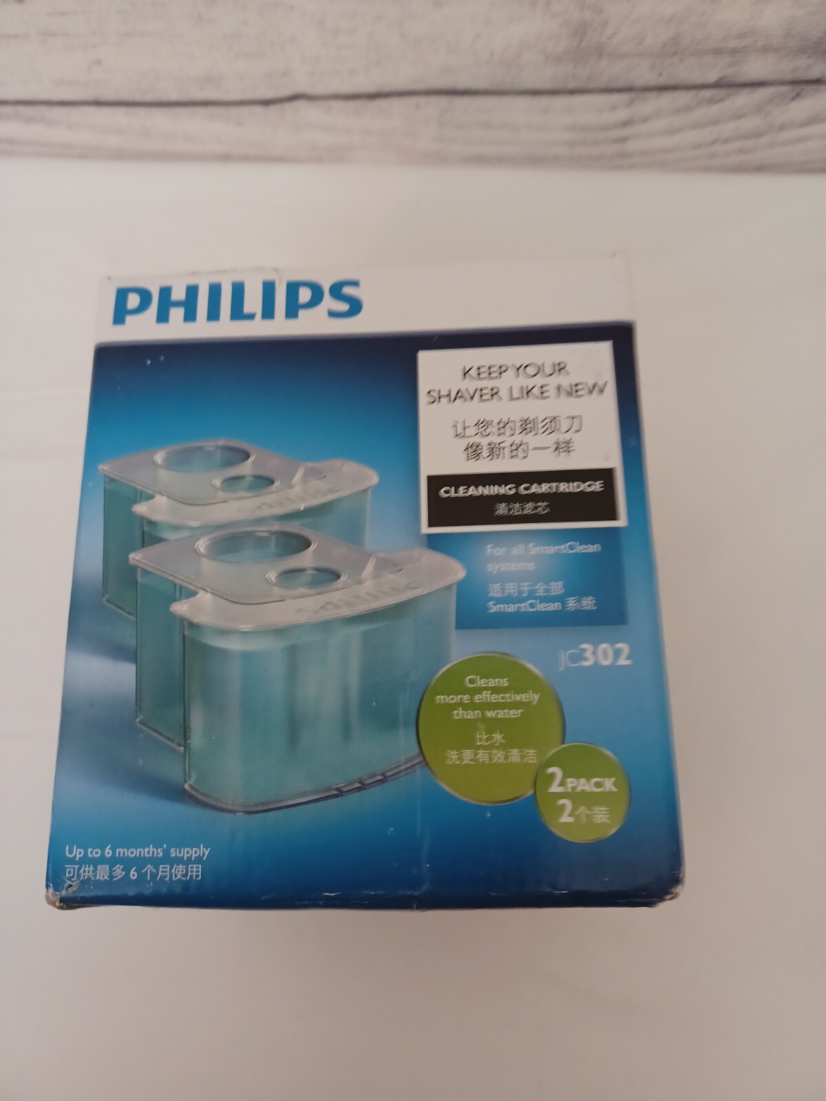 PHILIPS Shaver Cleaning Cartridge For All SmartClean Systems JC302 New