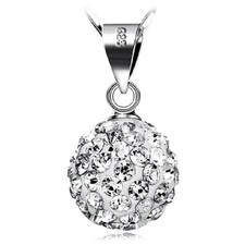 Round shiny pendant, 925 sterling silver