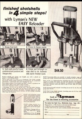 1965  Firearms AD LYMAN'S New Easy Reloader Shotgun Shells 4 easy steps 063021