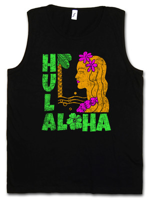 HULA GIRL GYM TANK TOP Aloha Island Tiki Bar Strand Sailor Beach Restaurant