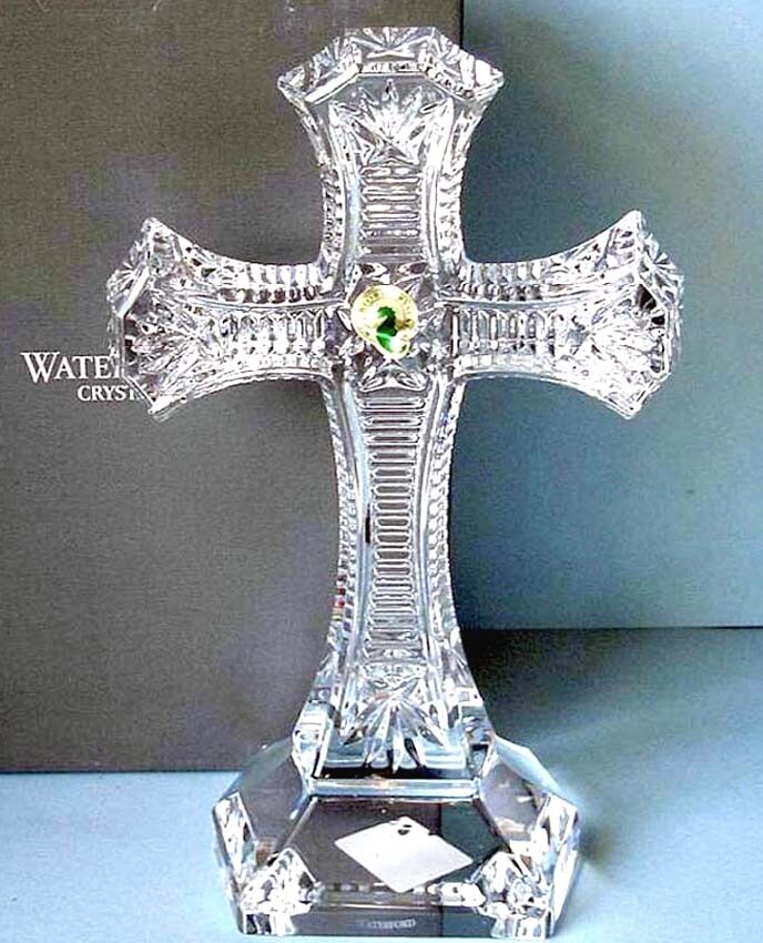 Waterford Crystal Clare Standing Cross Spirituality Sculpture 9.5