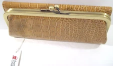 New Charming Charlie Yellow Faux Croc Clutch Wallet