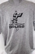 NEW Youth Kids Boys MAJESTIC NBA San Antonio Spurs Grey Basketball Tee T Shirt