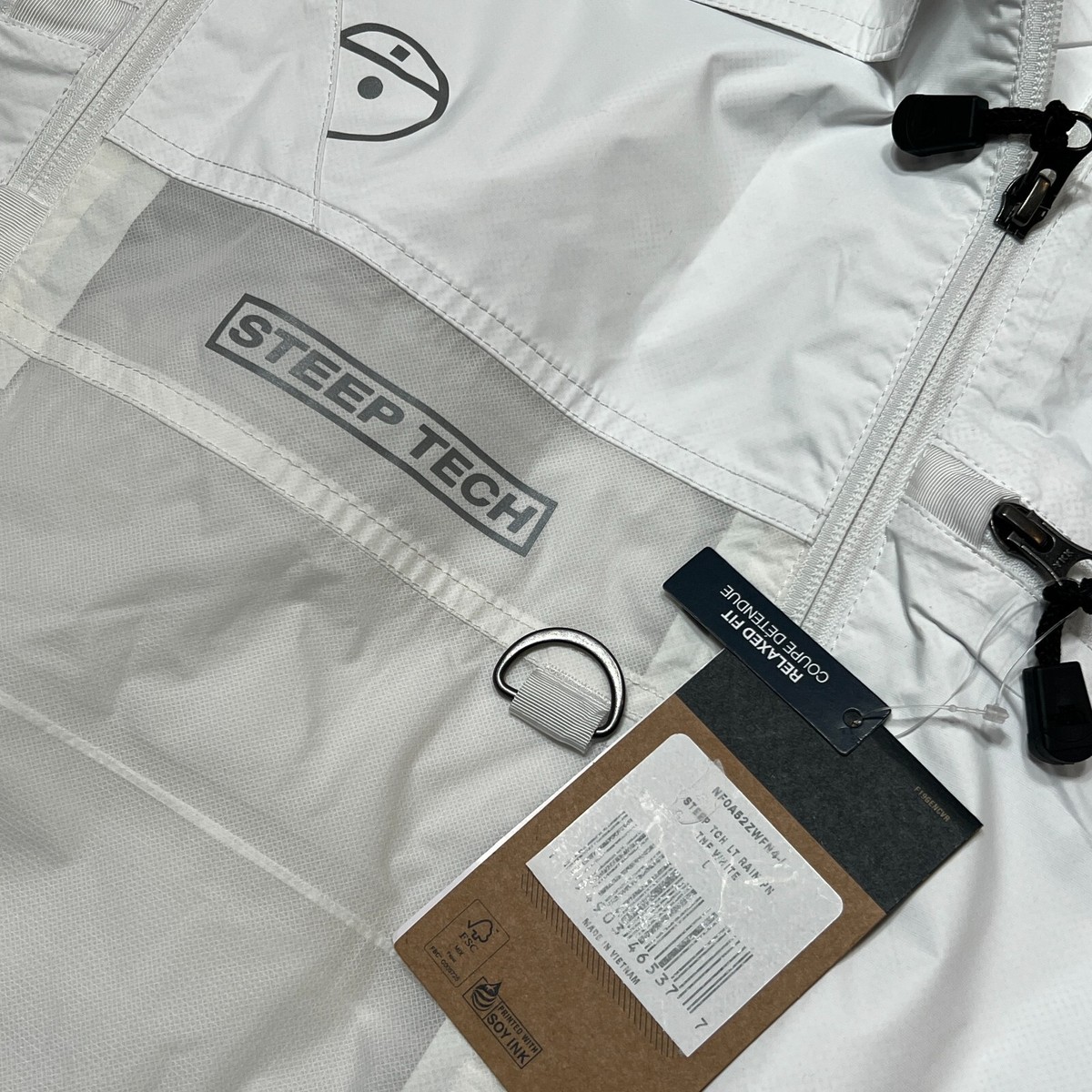 THE NORTH FACE STEEP TECH LIGHT RAIN JACKET WHITE | eBay