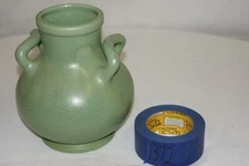 Green Two-Handled Vase