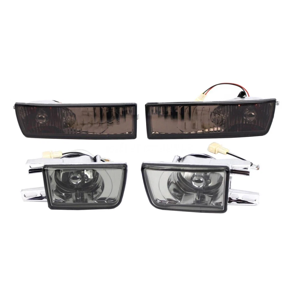 Smoked Front Bumper Fog Light+Corner Turn Signal For VW Jetta Golf Mk3 1993-1998 Foto 3 de 4