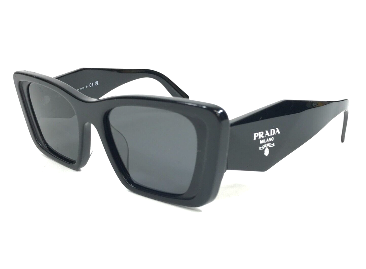 Prada Sunglasses SPR08Y-F 1AB-5S0 Polished Black Asian Fit Frames 