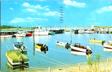 1970 Sag Harbor Long Island Shelter Island Island Sound postcard a45