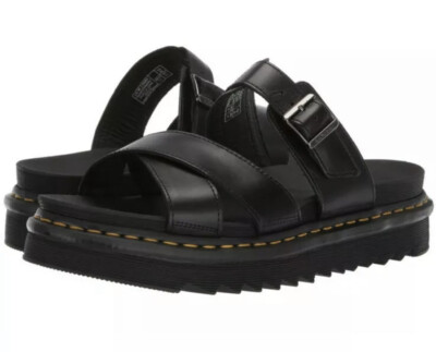 Dr Martens Ryker Slide Sandals Men Size 13 Leather Strap Sandals AWOO4 - NEW Dr. Martens Ryker Black Leather Strap Slide Sandals AW004 SH  main image 4