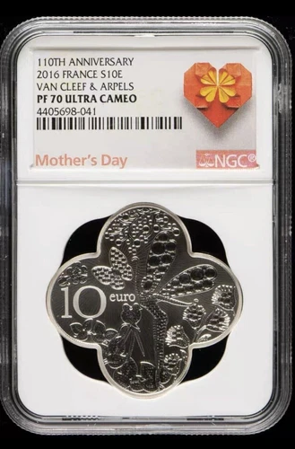 NGC PF70 France 2016 Van Cleef & Arpels 110th Anniv Silver Coin 10Euro