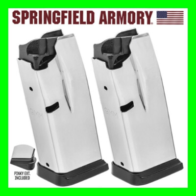 2 - Springfield Armory HELLCAT 10 Round Magazine 9mm 10rd Pinky Mag Clip HC5910