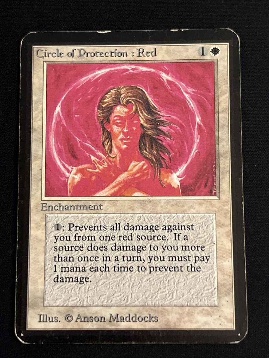MTG α アルファ Circle of protection red 4枚 1x Circle of Protection: Red Limited Edition -Alpha MP MTG Magic