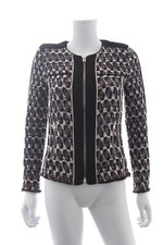 Iro 'kamber' Suede-trimmed Cotton-blend Tweed Jacket / Black / Rrp: £650.00