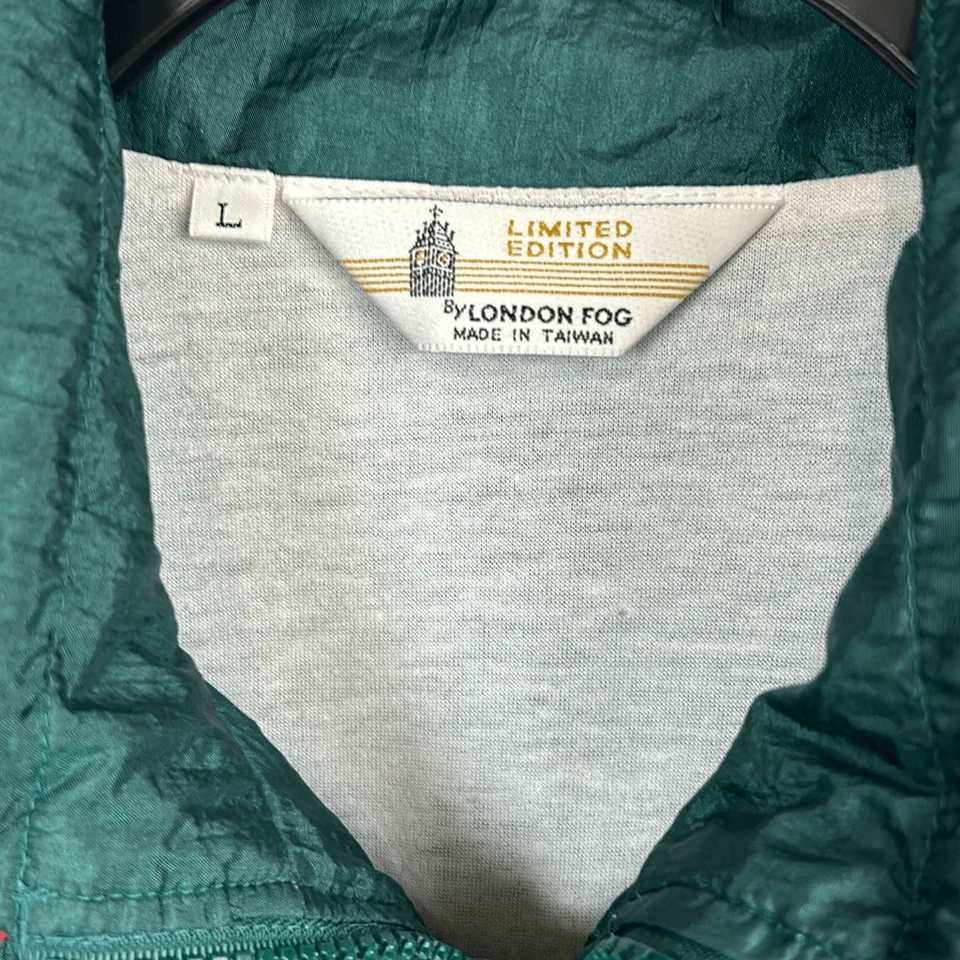 Chaqueta cortavientos London Fog de colección talla grande roja azul patrones a cuadros años 80 90 pista Foto 4 de 4