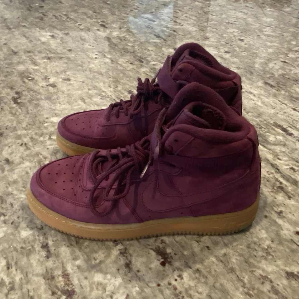 Nike Air Force One High WB Bordeaux (GS) США молодежный размер 6,5 922066-600 - Изображение 3 из 4