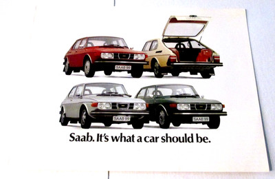 VTG 1974 Saab-Scania Original Sales Brochure 2p LE Wagonback 8''x11'' Ad