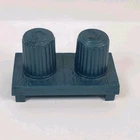 Vintage 1950s Marx garbage cans for playset accesories Blue Grey