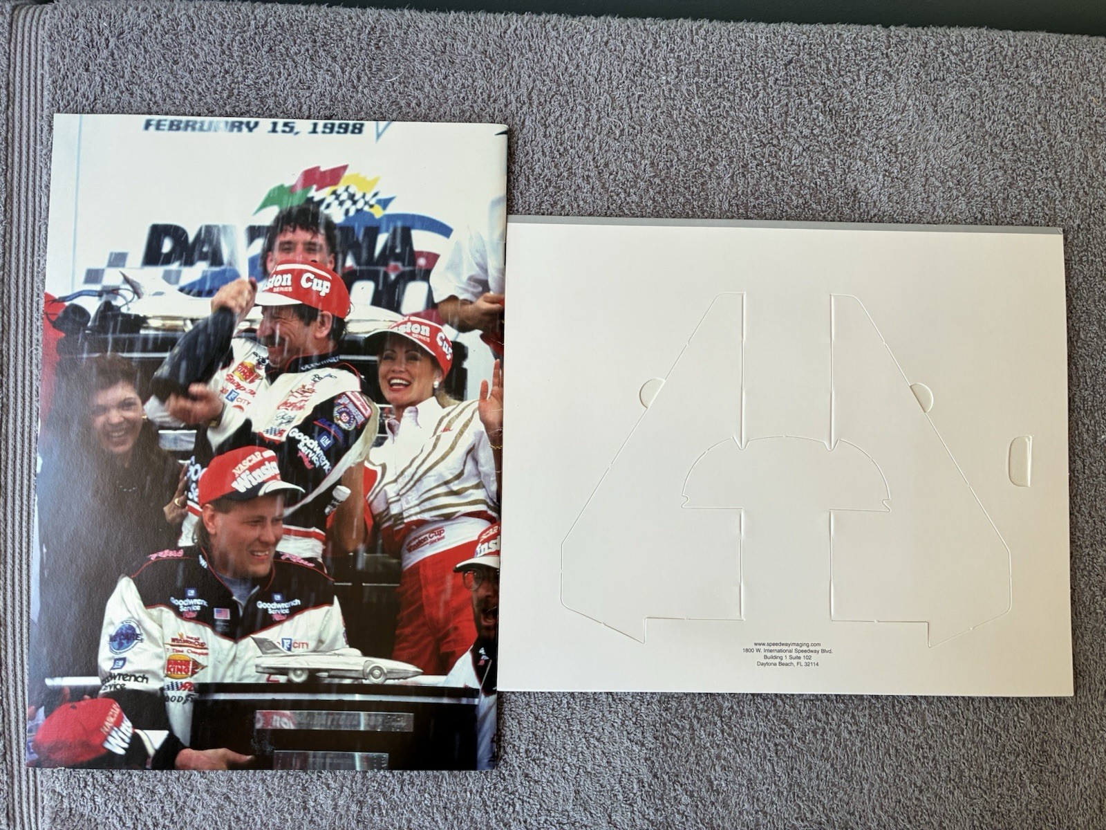 RARE EARNHARDTS’ WINS AT DAYTONA: AUTOGRAPHED DALE SR. BOOK & DALE JR. WIN PHOTO view 3