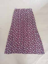 Vintage Herman Geist Midi Skirt Size M Floral Pleated A-line Cottagecore Boho