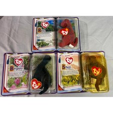 Ty McDonald's Teenie Beanie Babies 2000 Dinosaur Trio Rex Bronty Steg Set of 3