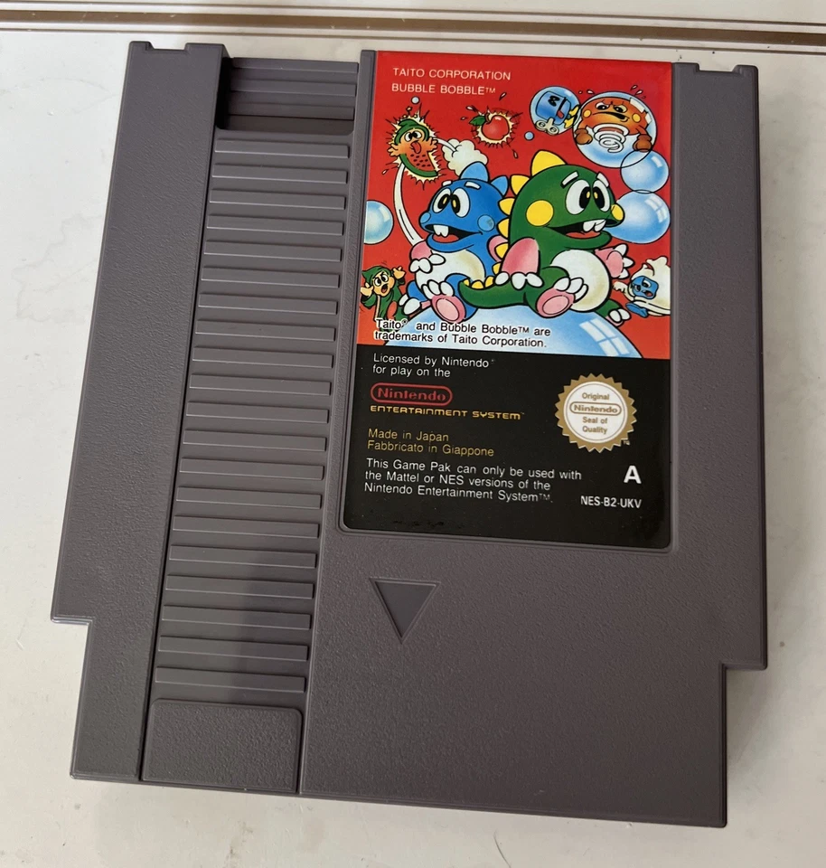BUBBLE BOBBLE NINTENDO NES GAME OFFICIAL UK V PAL A *CART* - Image 1 of 1