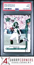 2001 LEAF R & S #17 CURTIS MARTIN JETS HOF POP 1 PSA 9