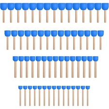 60 Pcs Round Sponges Brush Set 4 Sizes DIY Painting Tools Blue