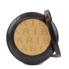 Auth Bvlgari Logo Mania Canvas Leather B-Zero1 Drum Shoulder Bag Brown Used F/S