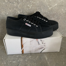 Superga 2790ACOTW Plateau Sneaker Damen Schwarz EU 41